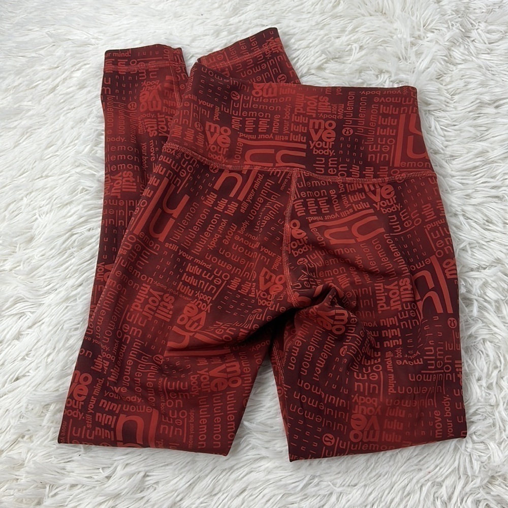 Lululemon Wunder Train Contour Fit High-Rise Tight 25" Lululemon Ombre Red Multi - Picture 5 of 5
